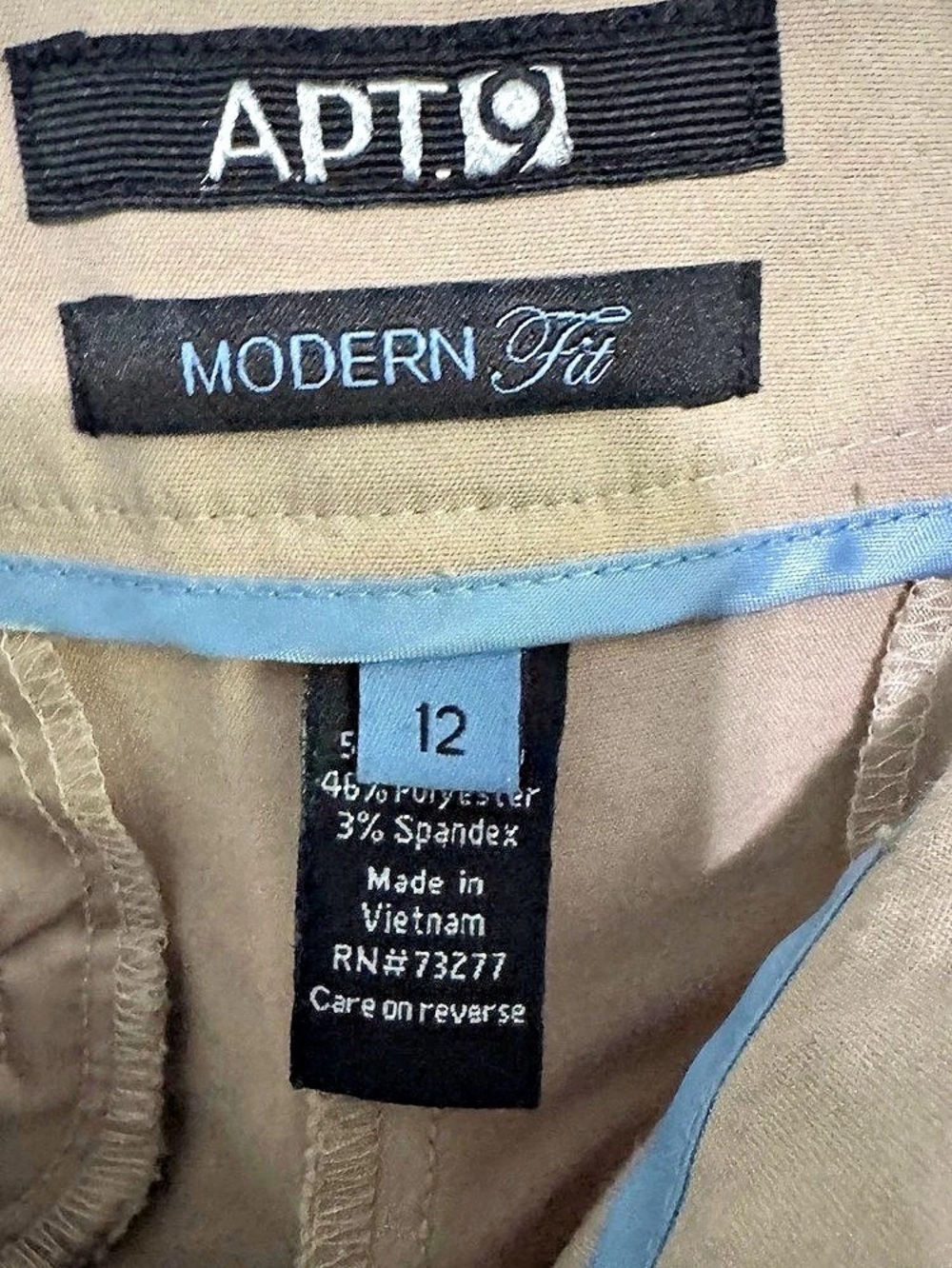 APT. 9 Modern Fit Straight crop Leg Pants in Brown Size 12 - Picture 4 of 6